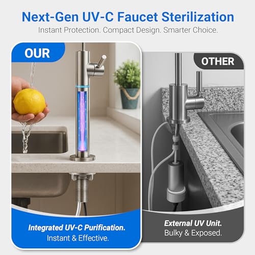 LED UV Drinking Water Faucet for RO & Under Sink Water Filter System