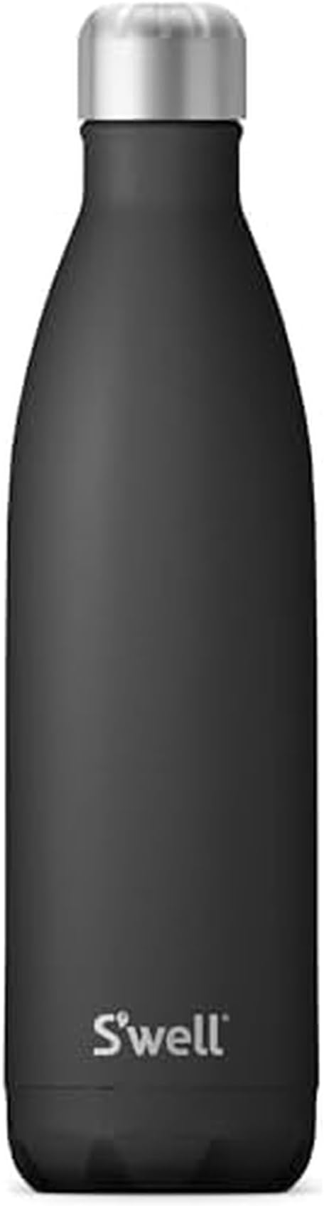 S'well Stainless Steel Water Bottle, 25oz, Onyx, Triple Layered Vacuum Insulated Containers Keeps Drinks Cold for 48 Hours and Hot for 24, BPA Free, Perfect for On the Go