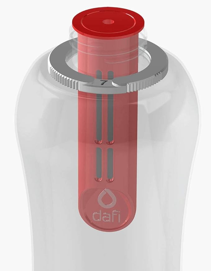 Dafi Water Bottle Filter Replacement Red – 3-Pack Carbon Filters for Dafi Soft & Solid Bottles – 40 Gallons Efficiency – Removes Chlorine Taste – BPA-Free – Made in Europe