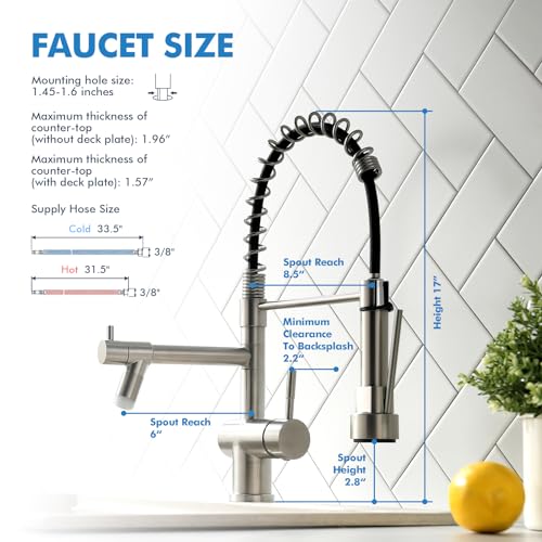 Kitchen Faucet with Pull Down Sprayer