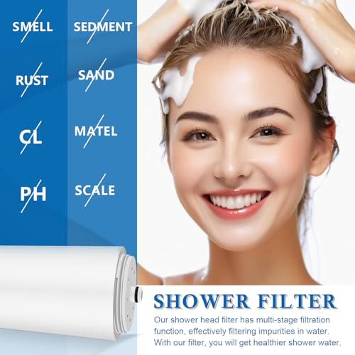 Water Replacement Filter for Shower Head (2 Count)