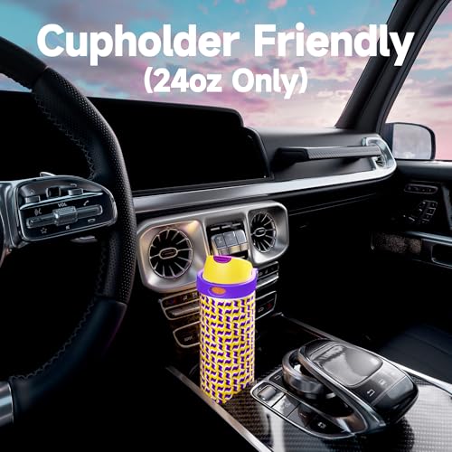 24 oz Insulated Water Bottle with Straw
