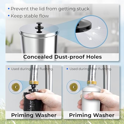 TK-A-FS Gravity Water Filter System, NSF/ANSI 42&372 Standard (4 Count)