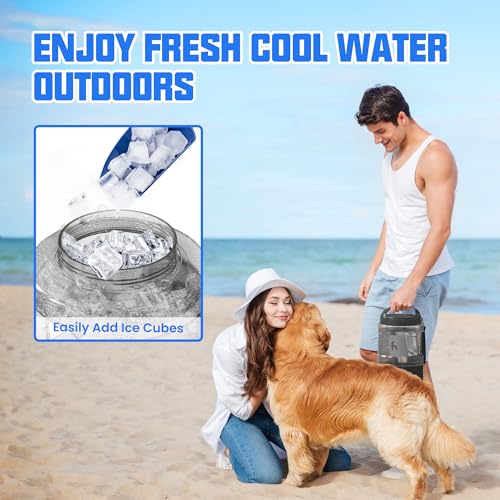 Dog Water Bottle Bowl Dispenser (95 Fl Oz)