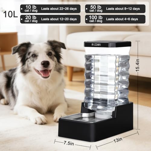 10L Gravity Dog Water Bowl Dispenser