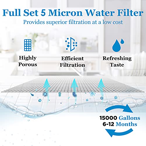 3-Stage Pre-Filter Fit for APEC RO System, Water Filter Replacement Set (3 Count)