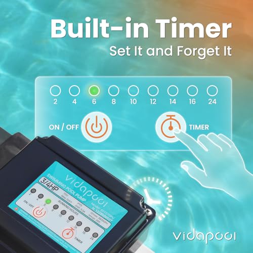 15" Sand Filter Pump for Above Ground Pool with Timer