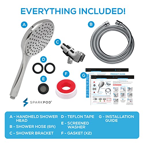 High Pressure Handheld Shower Head with Hose
