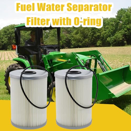 2Pcs Fuel Water Separator Filter MIU802421 Fits John Deere 1575 3032E 4044M (2 Count)