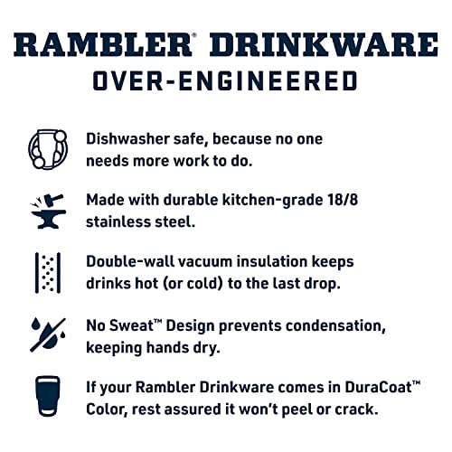 Rambler 25 oz Tumbler with Handle and Straw Lid