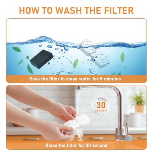 16Pcs Cat Water Fountain Filters Replacement (8 Count)
