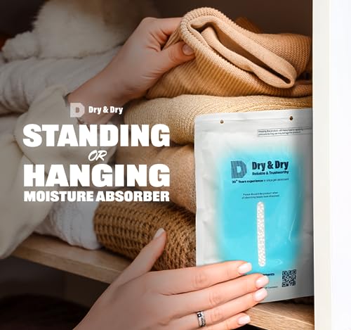 50 Packs Hybrid Moisture Absorbers & Musty Odor Eliminator Dehumidifier to Control Excess Moisture for Basements