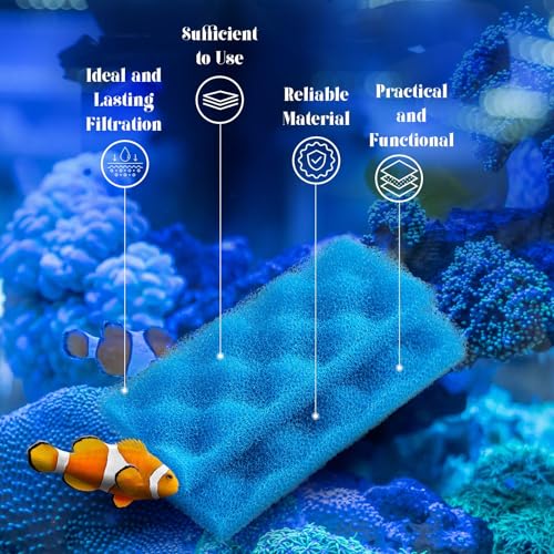 18 Pcs Aquarium Filters Bio Sponge Sets Compatible with Fluval 206 (15 Count)