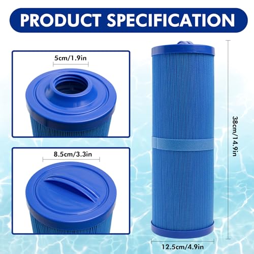 2 Pack 4CH 949 Spa Pool Filter Cartridge Replacement for Pleatco PWW50L