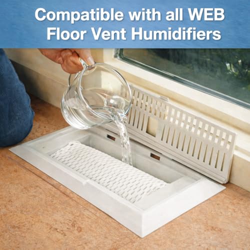 4 Pack Wick Filter Compatible with Web Humidifying Floor Vent Register