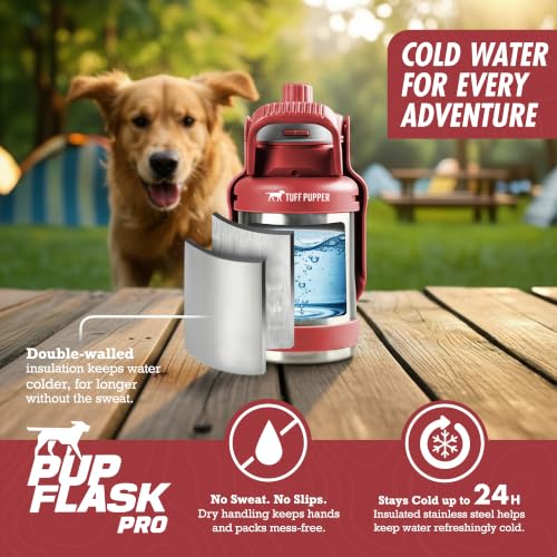 PupFlask Pro Portable Insulated Dog Water Bottle (50 Fl Oz)