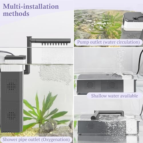 15W 210GPH Ultra Powerful Aquarium Filter for 25