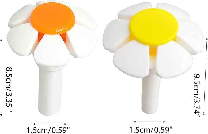 4 Pcs Pet Water Fountain Nozzle Replacement Yellow Flower for Head Cat Fountains for Cat Fountain Automatic Drinking Water Dispenser pet Water Fountain Attachment for Cats, Dogs, Multiple Pets