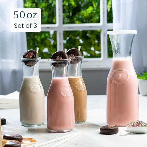 Glass Carafe Pitchers (3 Count)
