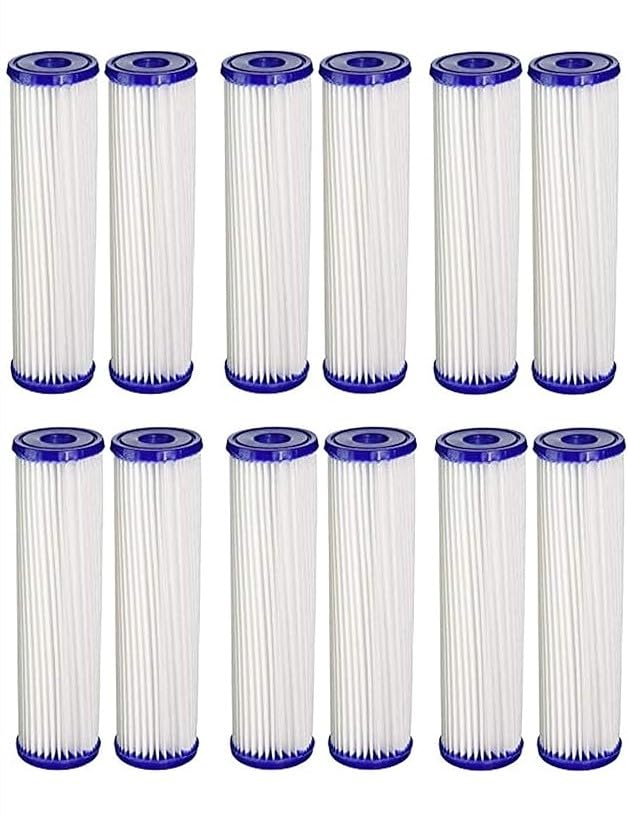 Pleated Sediment Filters Compatible with Pentek S1 (12 Count)