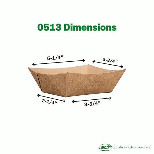 Southern Champion Tray 0513 #100 ECO Kraft Paperboard Food Tray, 1 lb Capacity (Case of 1000)