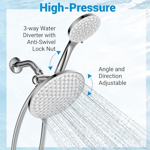 Dual Shower Head with Handheld Combo (7 Count)