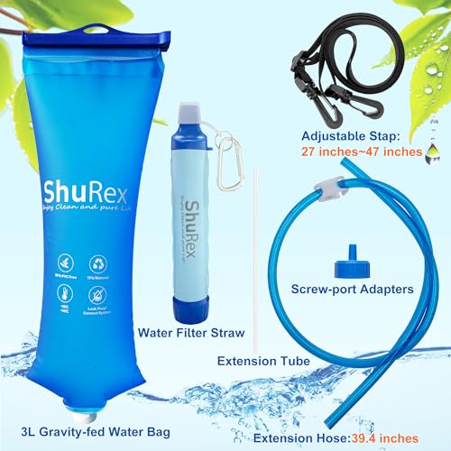 3L Gravity Fed Water Filtration System with Adjustable Tree Strap