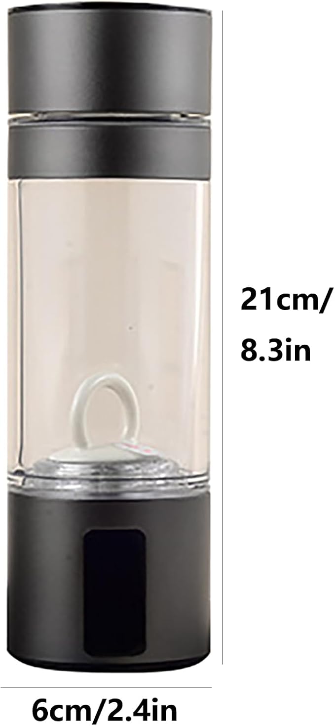 High-Concentration Portable Hydrogen Water Bottle Generator – 230ml Smart Rechargeable PEM Hydrogen Water Machine | Molecular Hydrogenated Water Cup for Travel, Office, Fitness Dark Gray