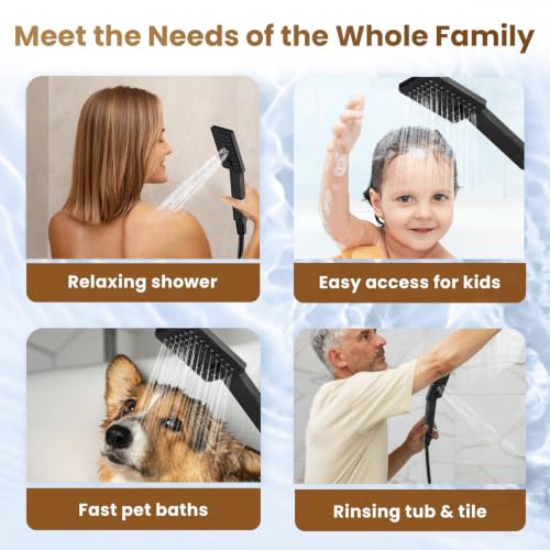 Rain Shower Head with Handheld Spray