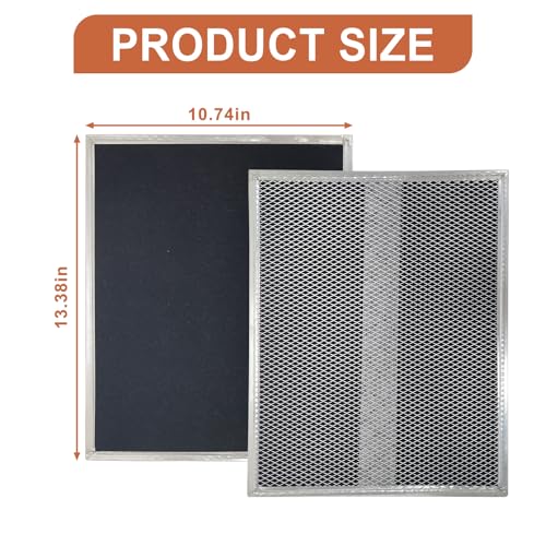 S99010308 Range Hood Charcoal Carbon Filters Replacement For Broan BPSF30 QS WS 99010308 And GE WB02X10707 Non (2 Count)