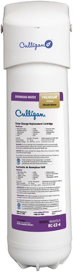 Culligan IC 4 EZ-Change Inline Icemaker and Refrigerator Filtration System, 4 Count (Pack of 1), White