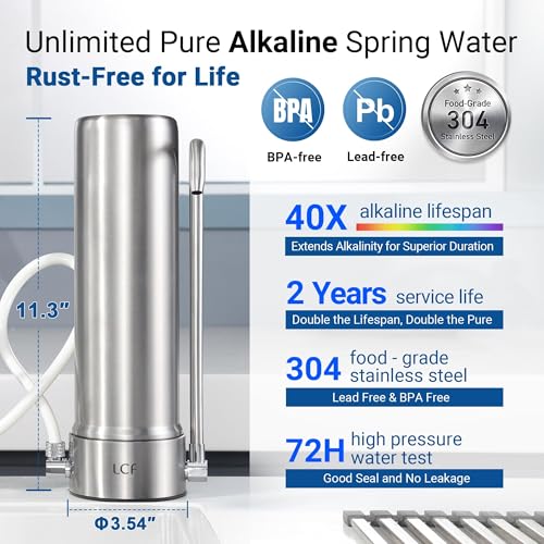 Alkaline 7 Stage Stainless Steel Countertop Water Filter