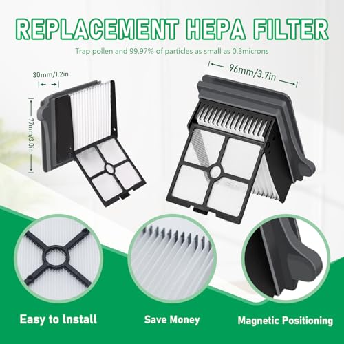 Replacment Roller Brush & HEPA Filtesr Kit for Tineco S7 Steam (4 Count)
