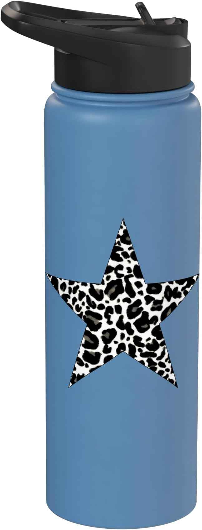 Star Shape - Cute Cheetah Leopard Print Graphic Stainless Steel Insulated Water Bottle