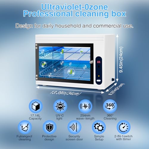 17L UV Sanitizer Cabinet Nail Tool Cleaner for Salon Beauty Tool