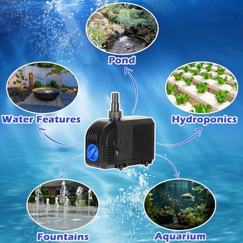 Submersible Water Pump 520GPH Aquarium Pump w