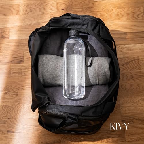Large Water Bottle 50oz [Lightweight & Shatterproof] Fits Backpack & Cupholder for Travel