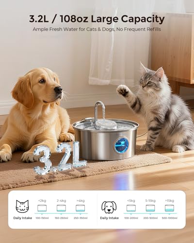 Cat Water Fountain Stainless Steel