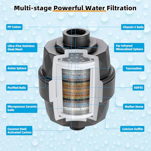 Metal 10'' Filtered Rainfall Shower Head with Handheld Combo