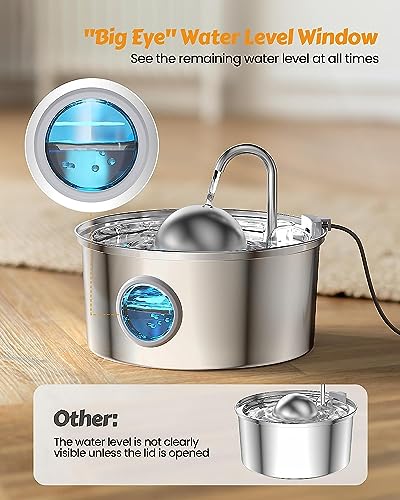 Cat Water Fountain with 8 Filters + 8 Sponge Filters