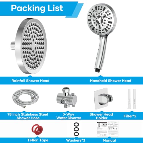 Shower Head with Handheld Spray Combo