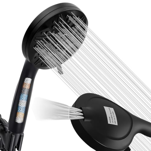 Matte Black Filtered Handheld Shower Head