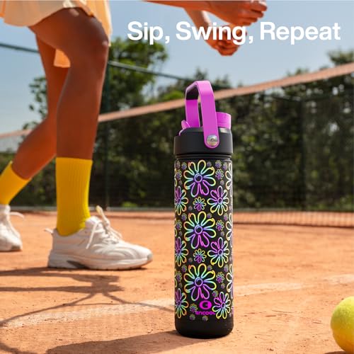 Insulated Water Bottle with Straw Stainless Steel Water Bottle