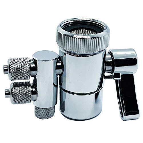 Kitchen Sink Faucet Water Filter Dual Diverter Valve for Push on 1