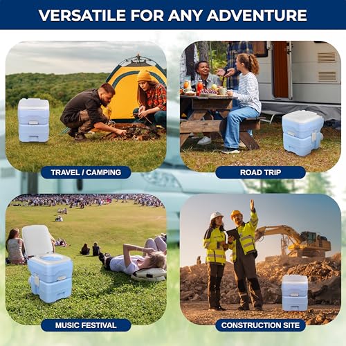 5.2 Gal Portable Camping Toilet For Adults
