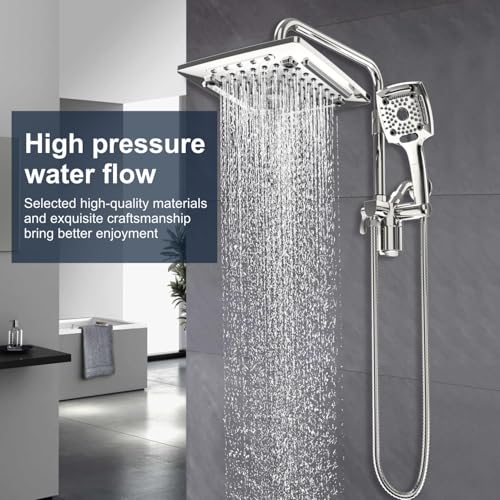 Filtered Rain Shower Head with Handheld Spray