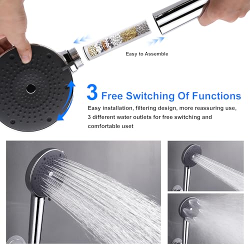 Rain Shower Head with Filter and Handheld