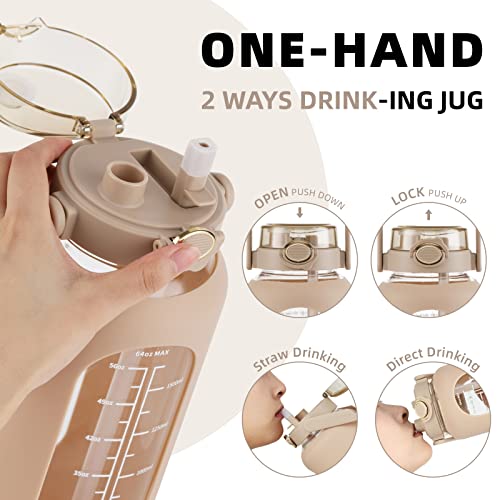 42 oz Glass Water Bottle with 2