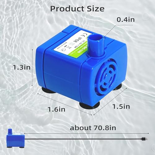 IP68 DR DC160 submersible water pump Cat Water Fountain Pump for Tritone Ceramic