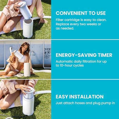 Krystal Clear 530 GPH Cartridge Filter Pump for Above Ground Pools